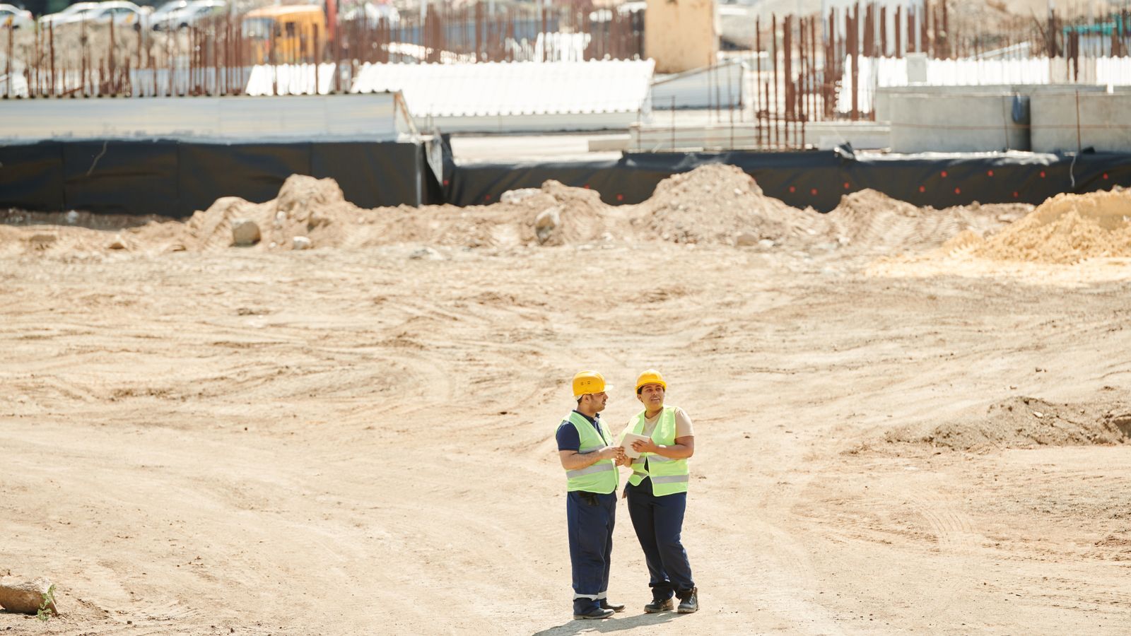 A tradesperson working on site